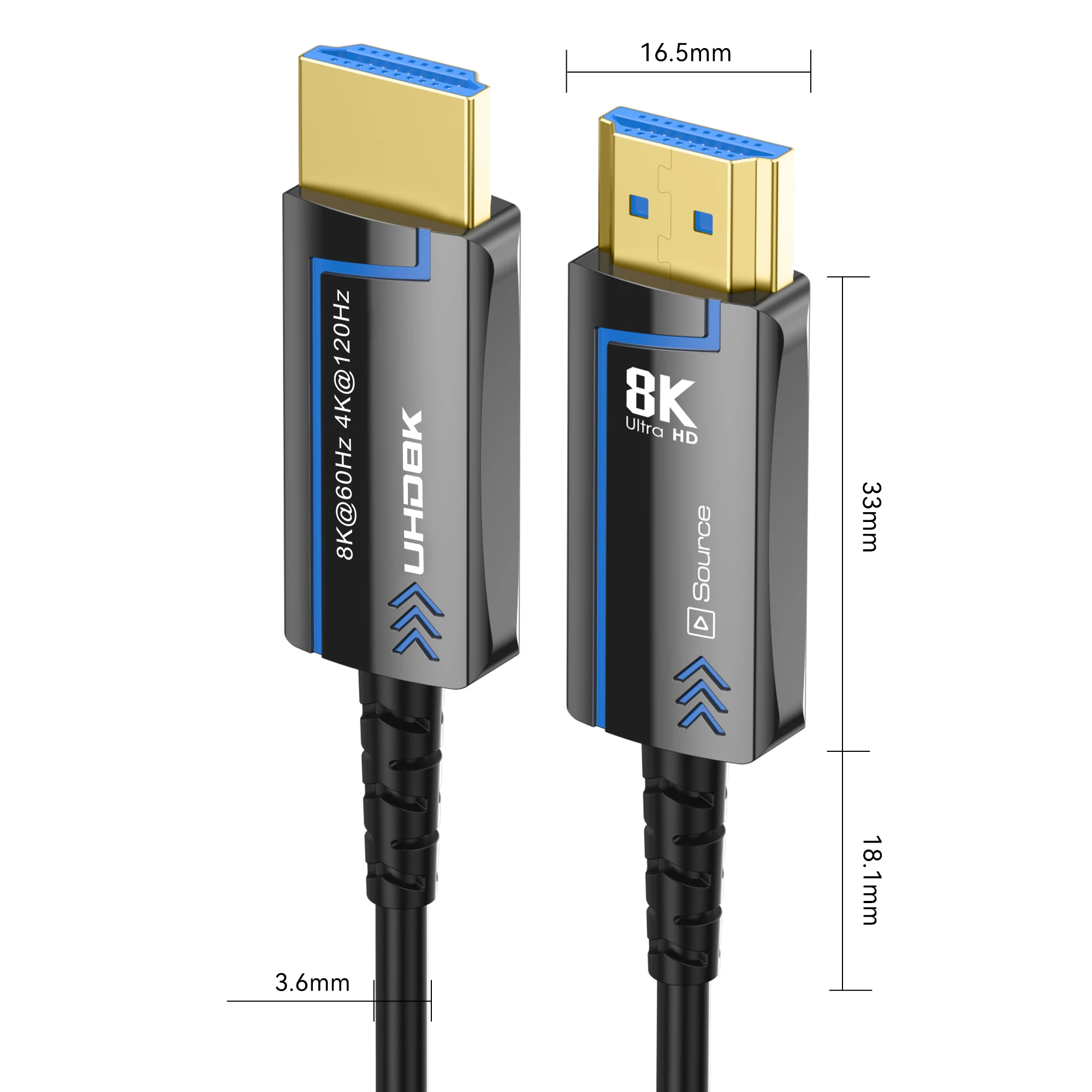 4K 8K HDMI 2.1 Cable Extremely Light Fibre Optic 8k@60Hz 4k@120Hz 48Gbps for HDTV Box Projector Ps3/4 Ultra High Speed Computer view 5