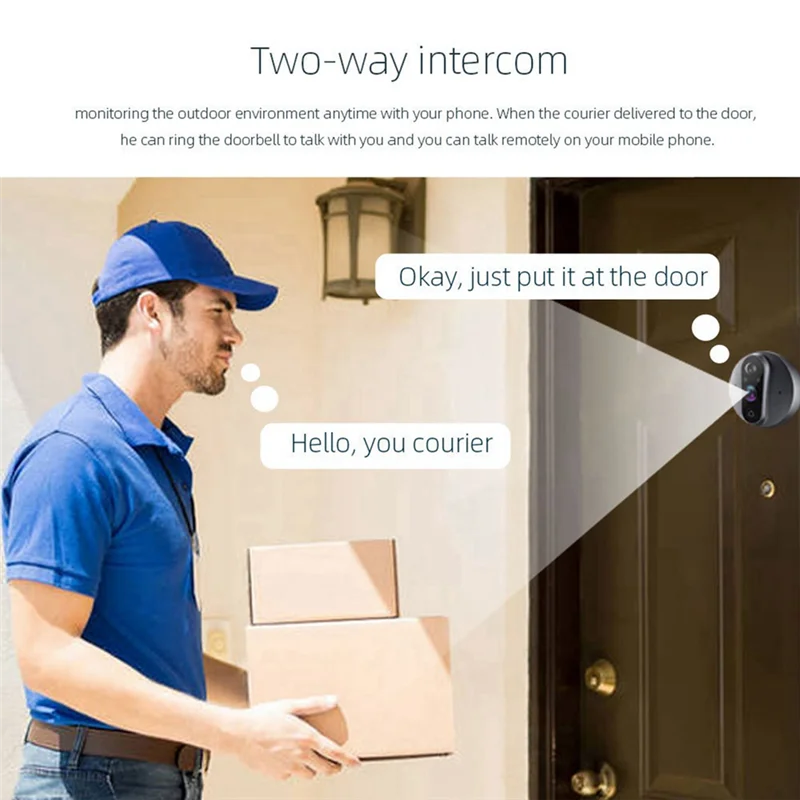 L72A-Tuya Smart Wireless Wifi Video Doorbell 3 Million Two-Way Intercom HD Monitoring TYPE-C Interface