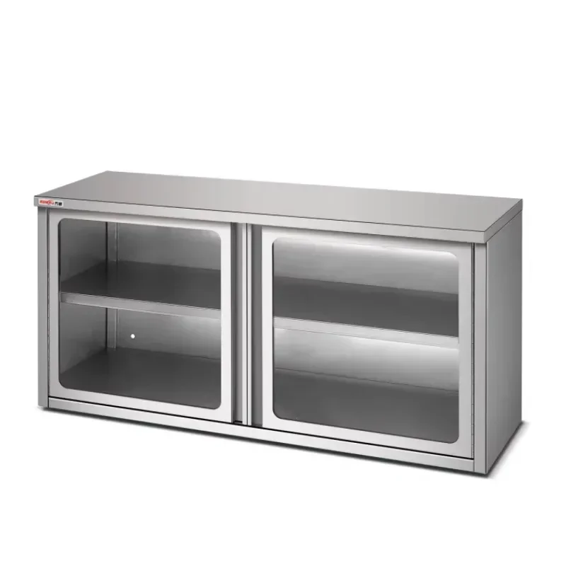 تخصيص المطبخ الصناعي جدار فولاذي مقاوم للصدأ خزانة معلقة خزانة الأبواب المنزلقة