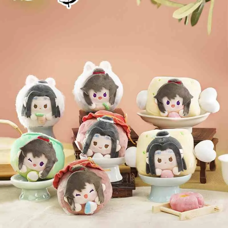 

Grandmaster of Demonic Cultivation Plush Keychain Anime MDZS Lan Wangji Wei Wuxian Stuffed Clothes Bag Pendant Doll Keyring Gift