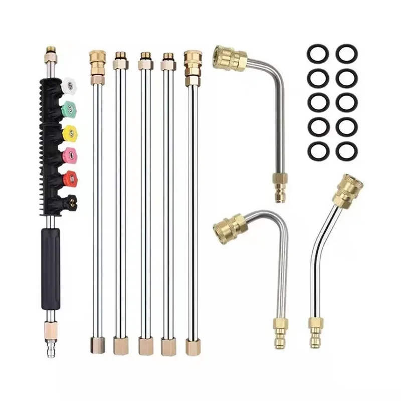 Rod Air Conditioning Cleaning Extension Rod 9-piece Set Five Color  Durable  High Pressure Car Wash Water Gun Head Extension