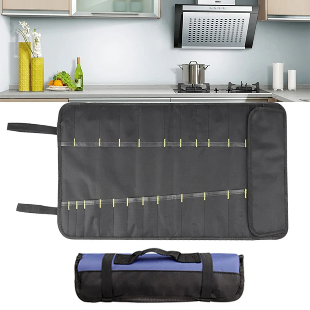 

Portable Chef Bag Roll With Handle Kitchen Cutter Tool Storage Carry Case Home Kitchen Dining Bar Accessory