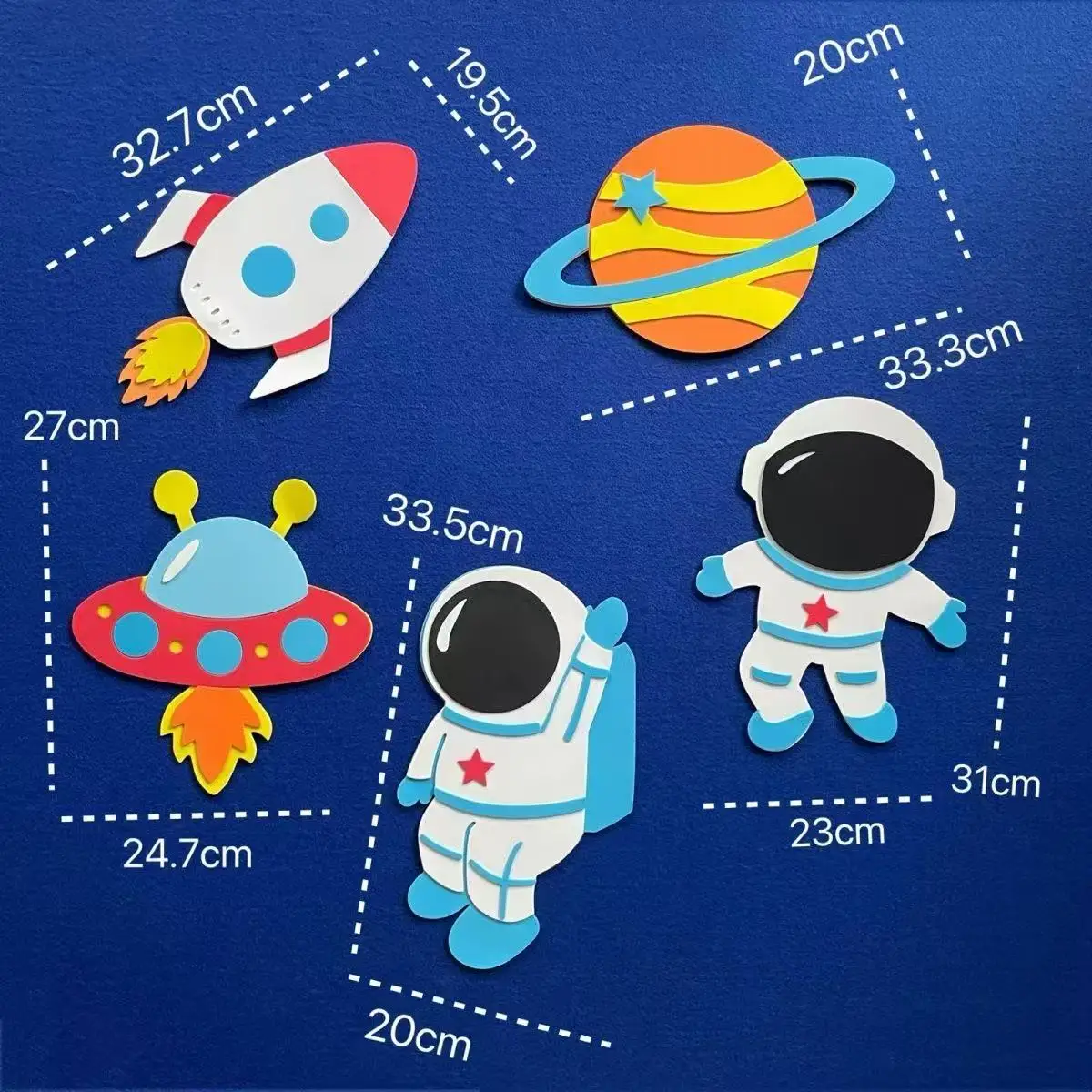 Technology Theme Astronaut Blackboard Poster Decoration Wall Stickers Preschool Primary and Secondary School Classroom Layout