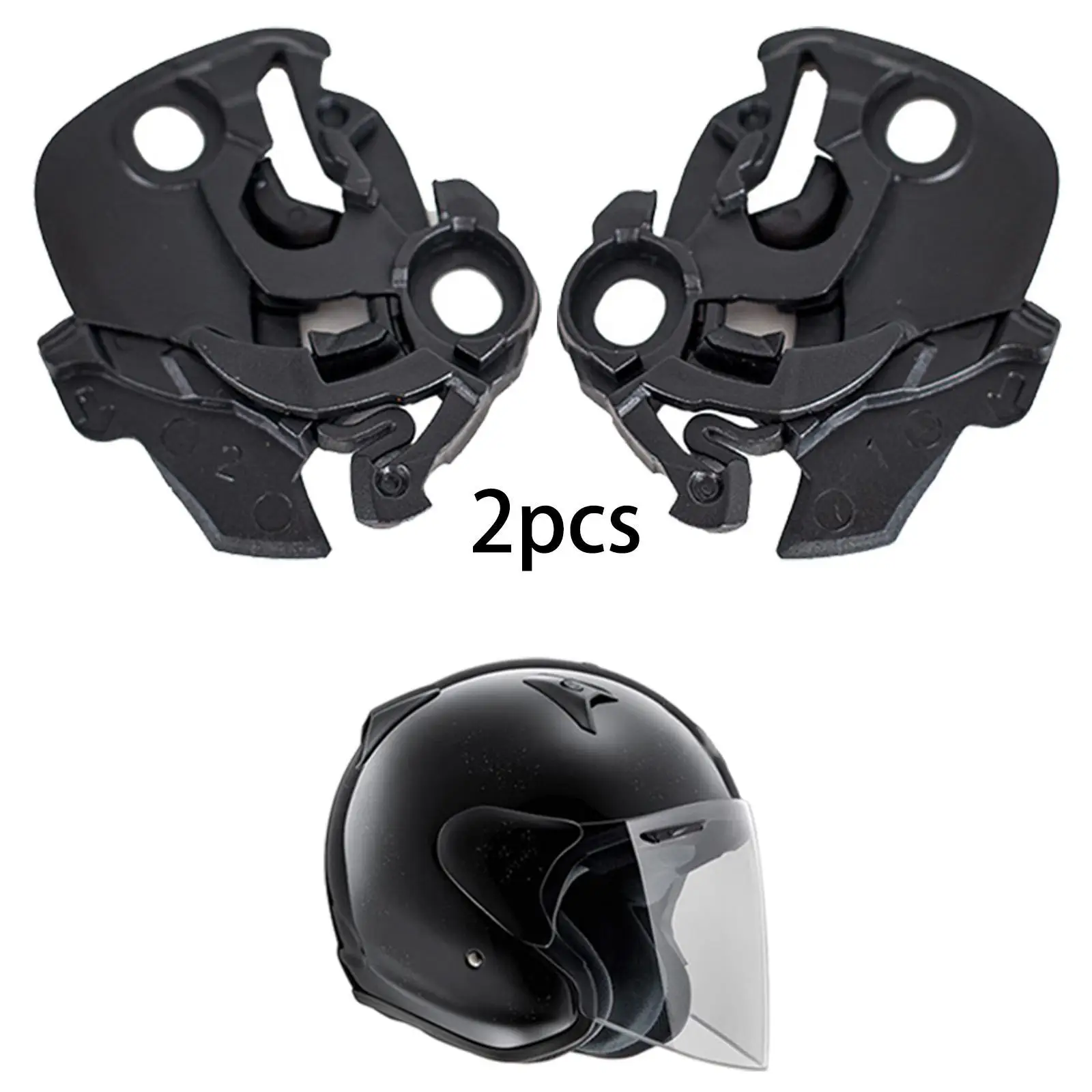

2 Pieces Open Face Helmet Base Plate Practical Spare Parts Easy to Install Replacement Motor Helmet s