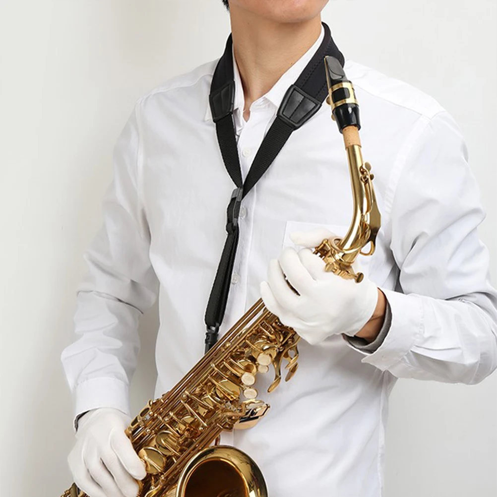 

Adjustable Soft Saxophone Neck Strap Universal Sax Harness Padded Relief Pressure Durable Hook Fit Alto Tenor Soprano