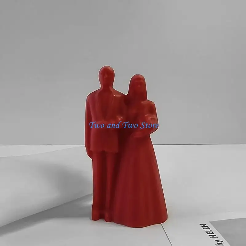 

HX6F Silicone Mold Couple Shaped Wax Making Mould for DIY Lover
