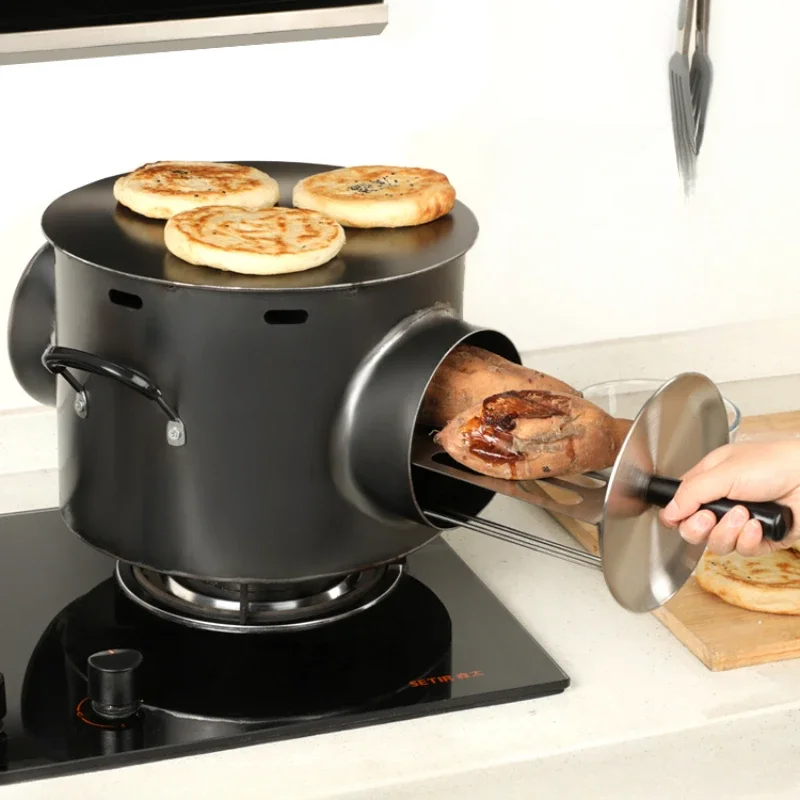 

Domestic kitchen gas grilled squid integrated stove Chinese hamburger stove