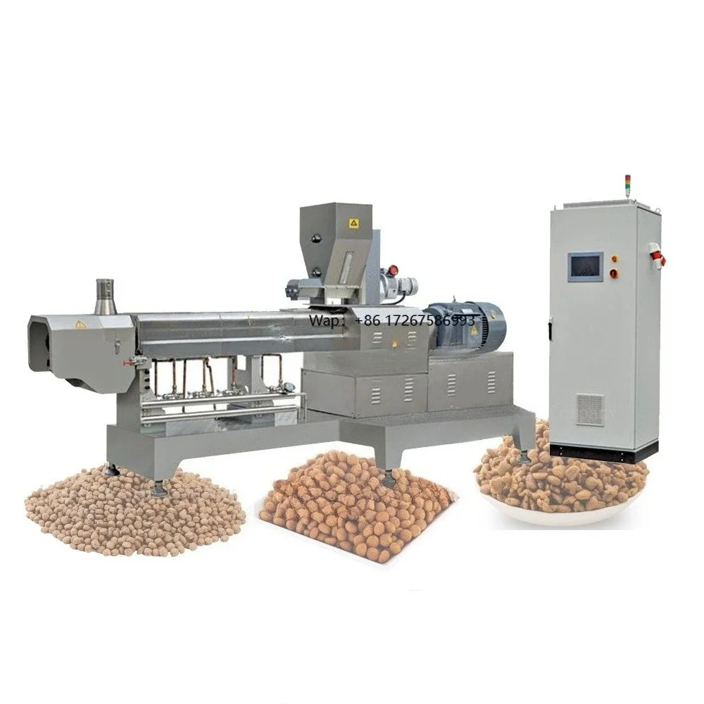 120-150kg Factory Cat Food Animal Feed Pellet Machine Dry Pet Dog Food Extruder Making Machinery Pet Feed Making Production Line