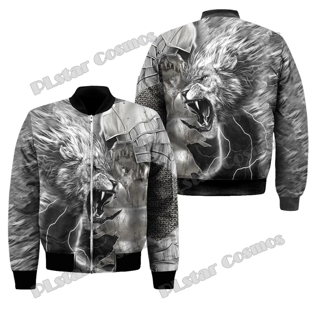 Winter Men Bomber Jacket Tattoo Raven And Dragon 3D Print Thick Pocket Zip coat Unisex Casual Warm Zipper jacket FX-08