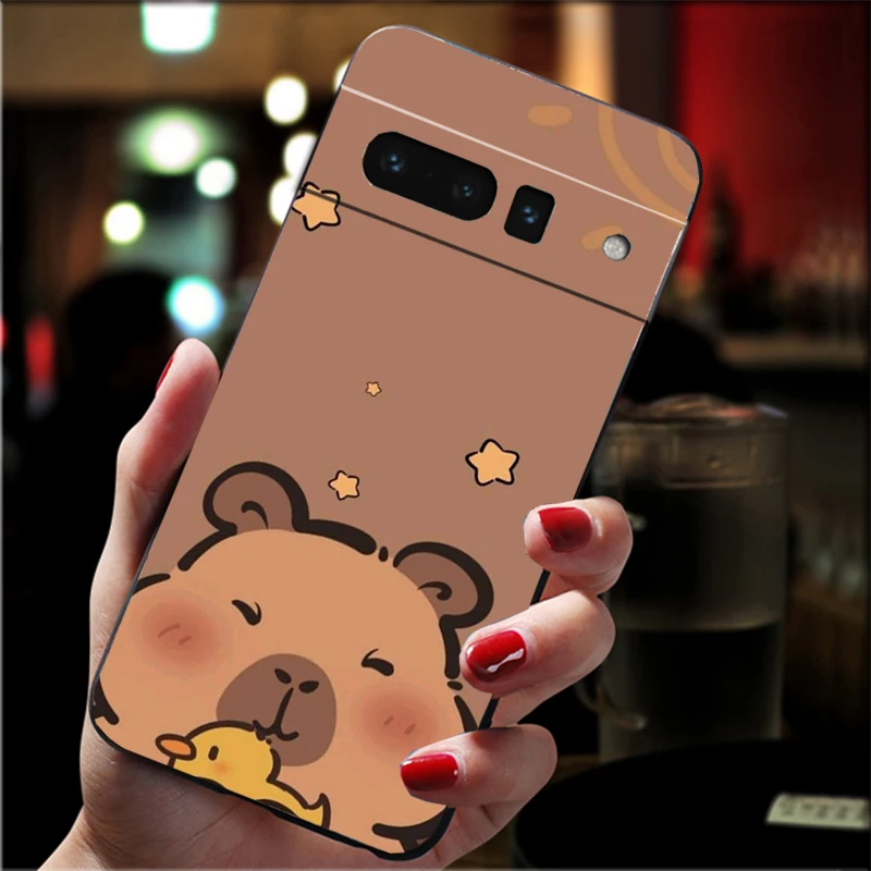 

Cute Capybara cartoon Carcasa Funda Phone Case For Google Pixel 10 9 Pro XL 9A 8 7 6 Pro Pixel 8A 7A 6A Pixel 8 7 6 5 Case