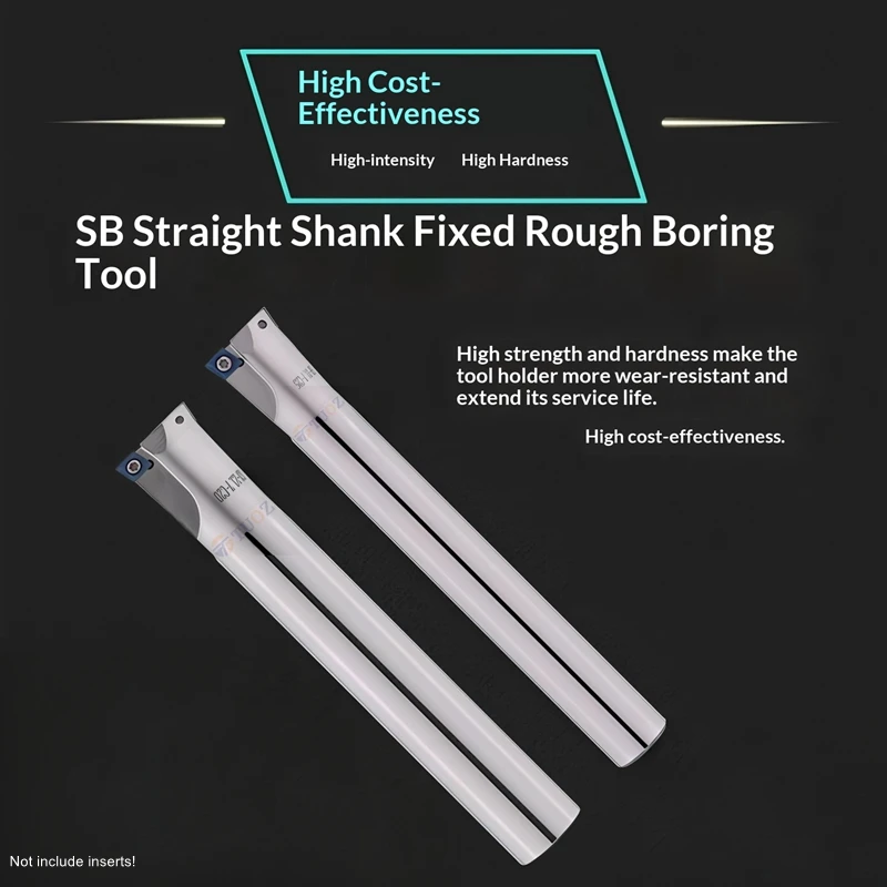 TUOZ SB Series 90° Double-Edged Fixed Rough Boring Bar Boring Tool 11.7/14.7/19.7/29.7-49.7 Fits CCMT09T3 & CCMT0602 Inserts