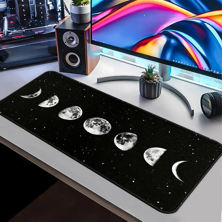 Moon Phases Mouse Pad Keyboard Mouse Pad Computer Laptop Pad Desk accessories office Pad Game Console Pad rubber