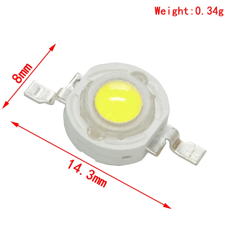 10PCS led 1W White 100-120LM LED Bulb IC SMD Lamp Light Daylight warm white High Power 1W LED Lamp bead