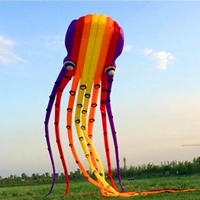 free shipping 800cm octopus kite for adults kite professional inflatable kite air outdoor games steering animated kites windsurf