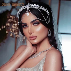 DZ051 Handmade Bridal Hair Accessories Shining Bridal Headwear Rhinestone Headband Vintage Women Tiara Baroque Crystal Hairband