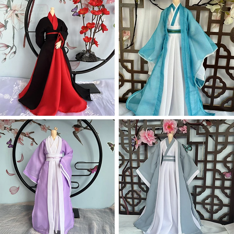 30cm Doll Clothes Male Doll Ancient Chinese Clothing Hanfu Suit Boyfriend Dolls Clothing Doll Accessories