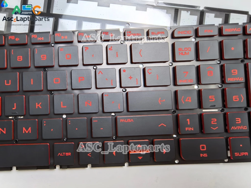 New Latin Spanish Keyboard for HP Pavilion 15-au 15-aw 17-G 15-ak 15-an 15-as 15-ae 15-bc 17-ab 17-R 17-U 17-W 17-N Red BACKLIT