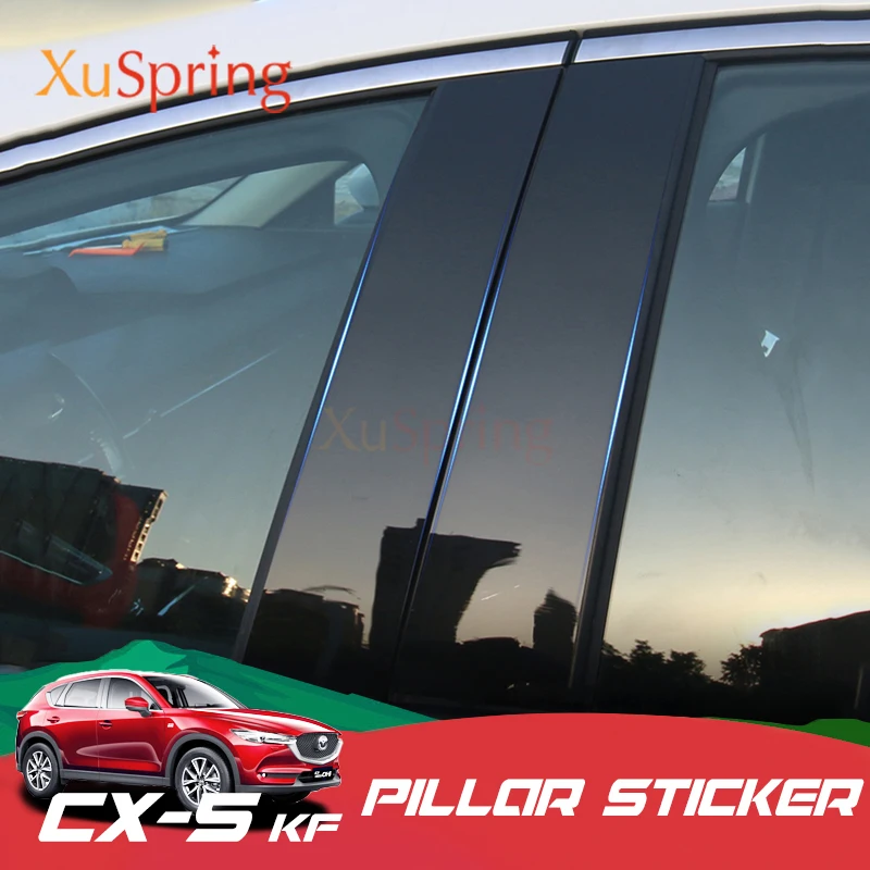 

For Mazda CX-5 2013 2014 2015 2016 2017 2018 2019 2020 2021 2022 KE/KF Car Window Middle Pillar Trim Stickers PC Accessories