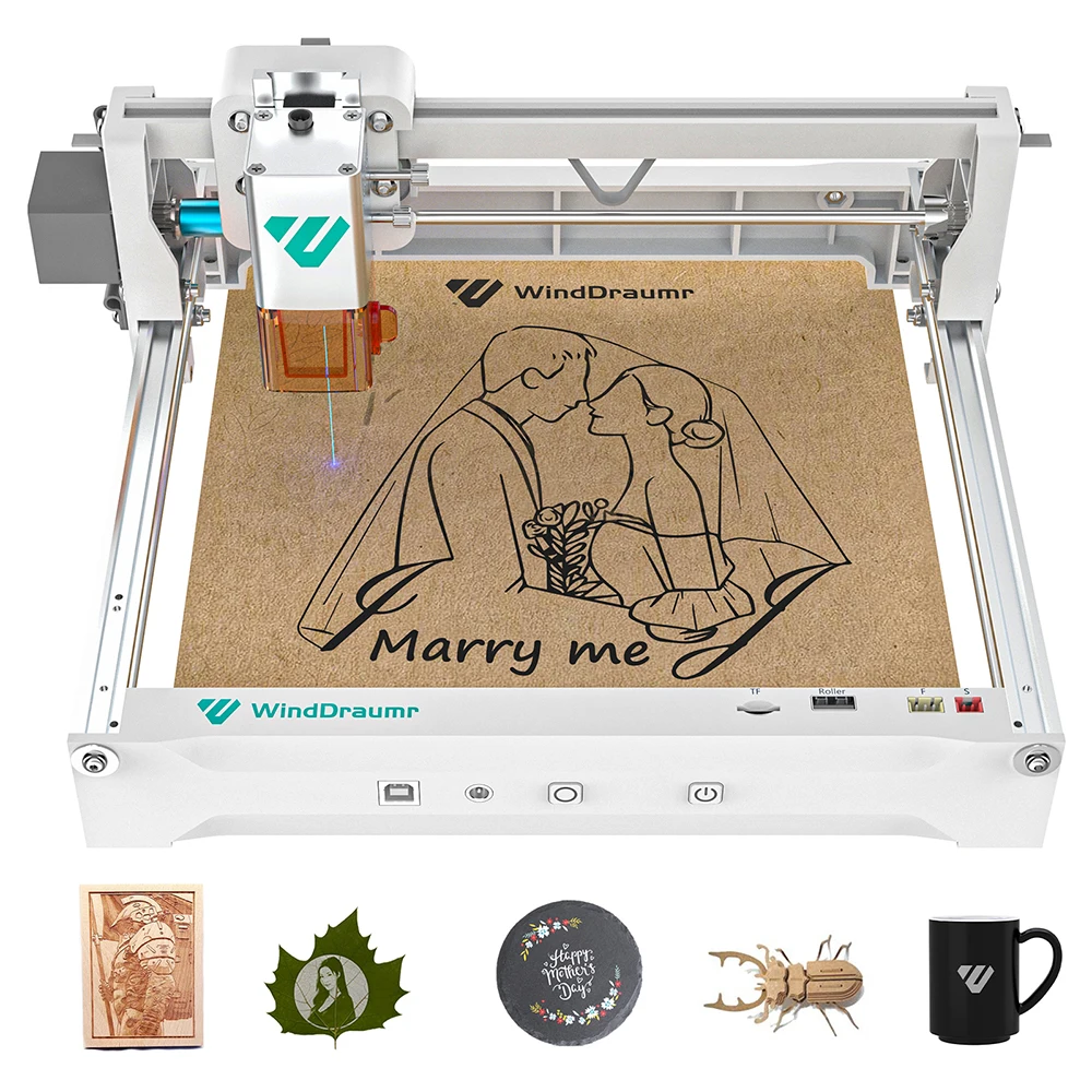 

Laser Engraver 3W High Accuracy DIY Laser Engraving Machine Offline Usage Laser Cutter and Engraver for Wood Leather CNC Machine