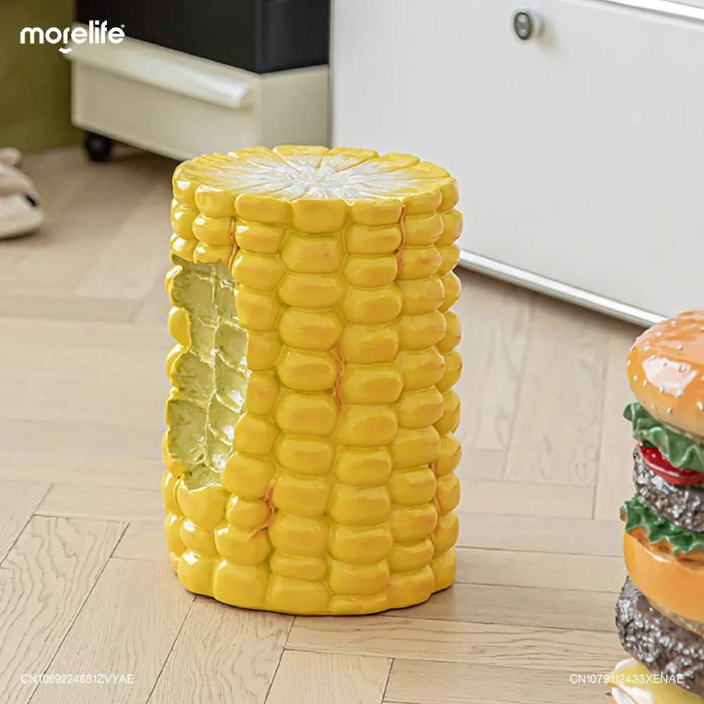 

Creative Dollar Stools Corn Hamburger Stool Footstool Nordic Personalized Shoe Changing Stool Low Stool Side Table Furniture