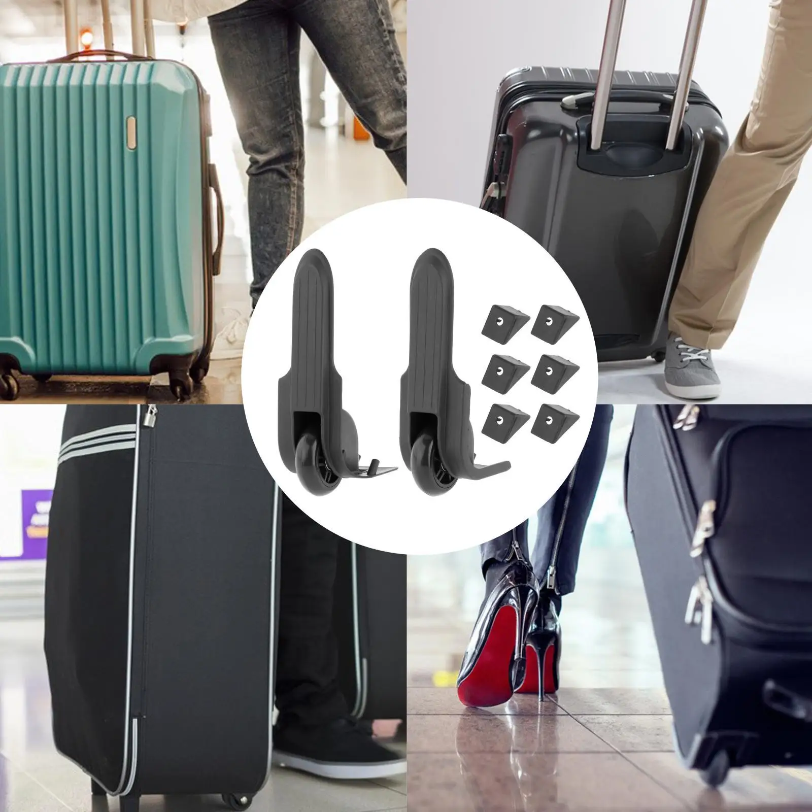 Luggage Wheel Suitcase Weels Caster Wheels Travel Universal Trolley Bags