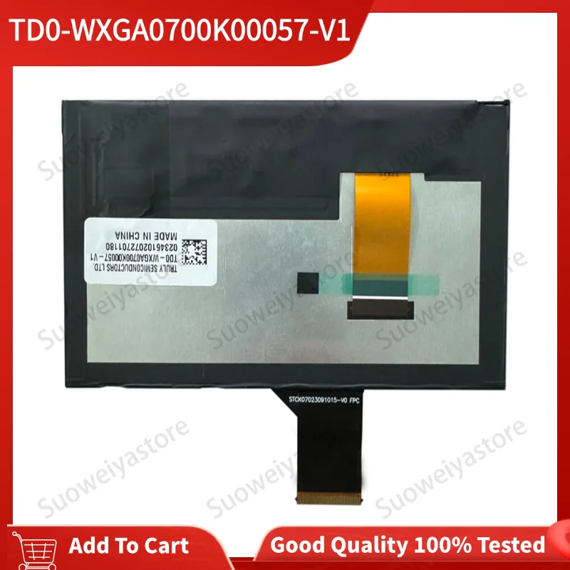 

TD0-WXGA0700K00057 V1 with Case 7" NEW LCD Screen Resolution 800x480 and High Contrast 1000 for 2017-2020 Jeep Display