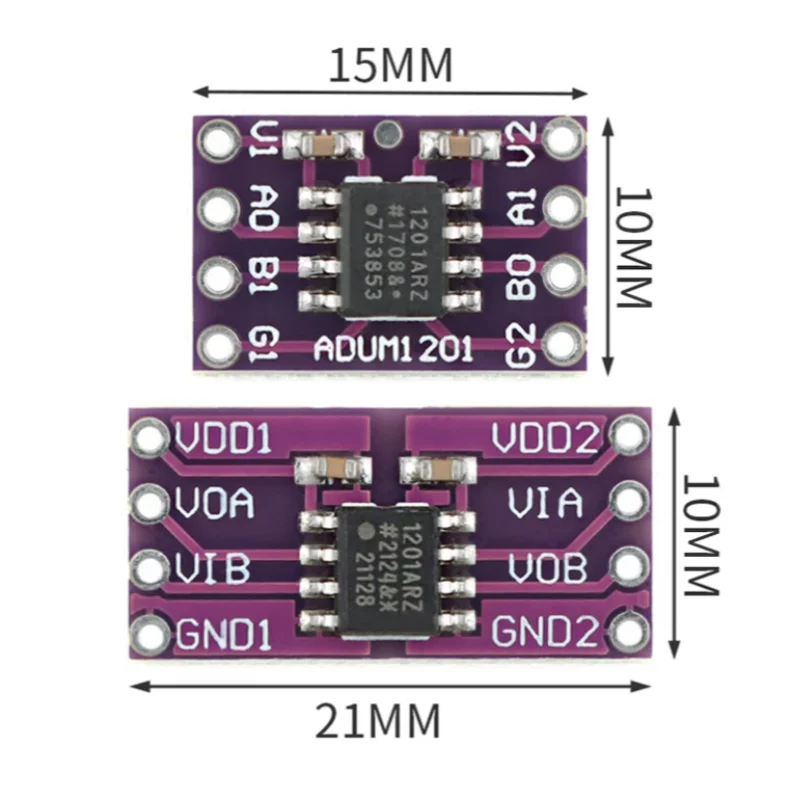 10pcs ADUM1201 Serial Port Dual-Channel Digital Isolator Module Magnetic Isolation / SPI / CAN Bus Transceiver