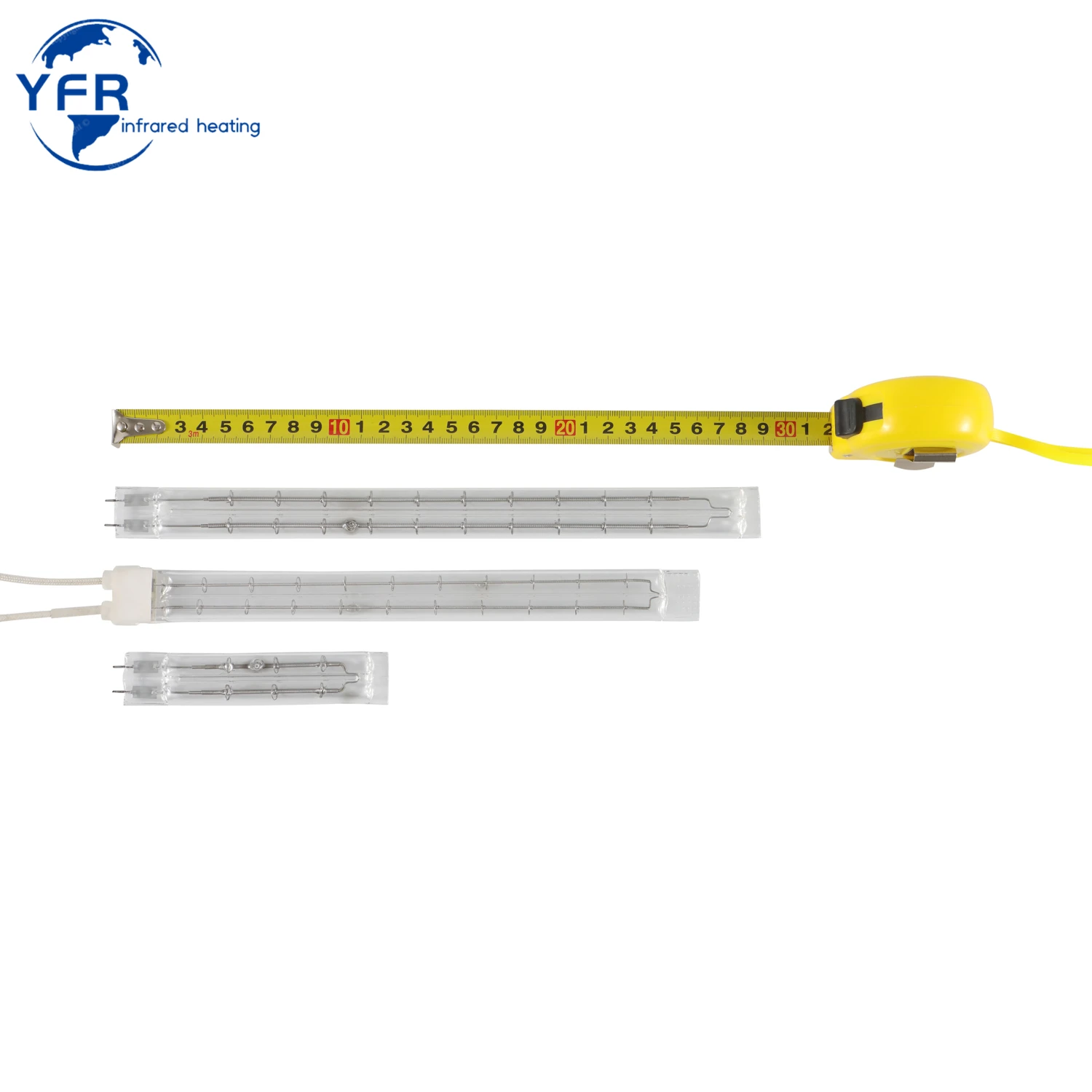 Halogen infrared heating lamp 1500W 220V Suitable for food heating and industrial drying, it provides uniform heat distribution.