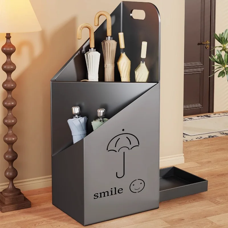 Umbrella storage rack, home storage rack at the entrance, hotel lobby commercial umbrella bucket artifact drain rack
