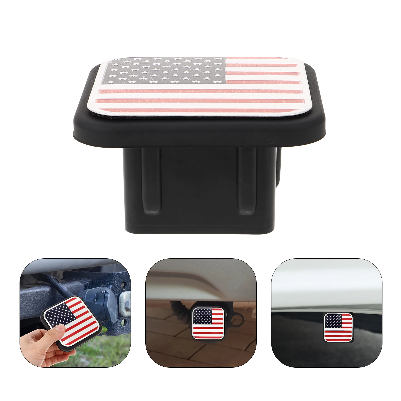 

Trailer Bumper Cover 2 Inch Receiver Tube Plug Rubber Hitch Covers for Campers RVs Protective Sewer Pipe Cap Vehicle Accessory