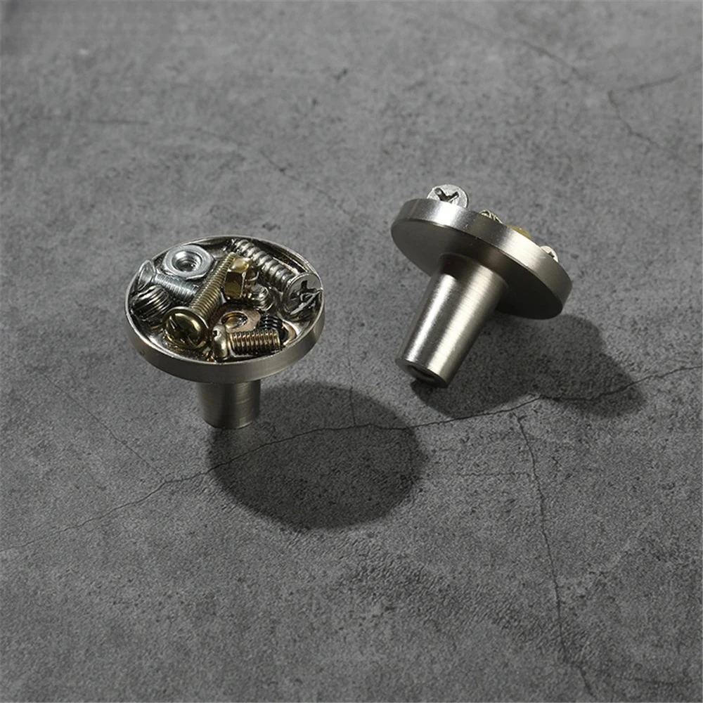 Zinc Alloy American Retro Kitchen Cabinet Handle Creative Vintage Wardrobe Furniture Knob Single Hole Drawer Pulls