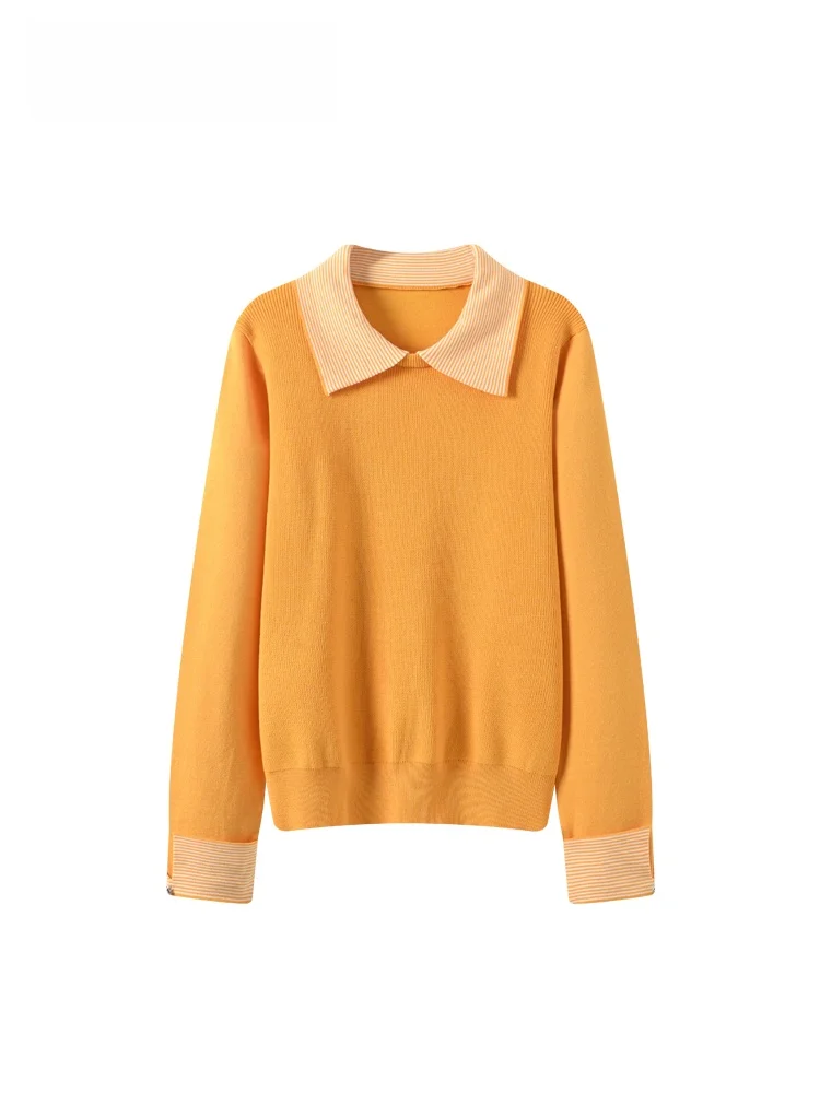 

plus Size Ne Long Sve Knitted Sweater for Women Autumn Winter Slimming Color Blo College Sle Top Casual Wear