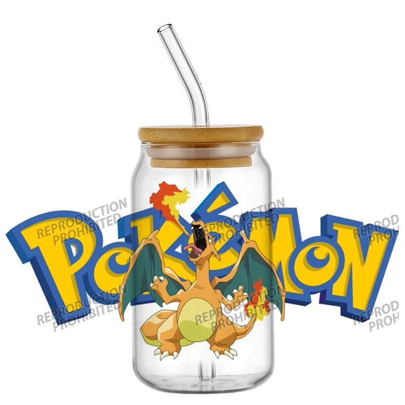 

Classic Pokemon UV DTF 16oz 3D Pikachu Sticker New Cartoon Libbey Cup Popular Mug Coffee Car Phone DIY Transfer Wrap Decals