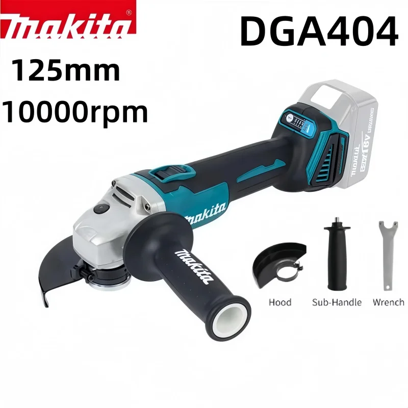 

Makita 18V DGA404 Brushless Lithium Electric Angle Grinder 125mm Rechargeable Cutting Machine High Power Machine Power Tool