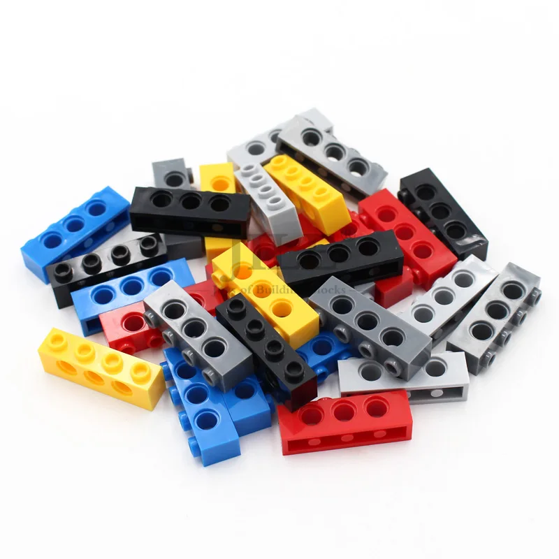 10 Stück Technik-Dickziegel 3701 Ziegel 1x4 mit Loch Bausteine Mechanische Wissenschaftsspielzeuge Kompatibles Zubehör Partikel