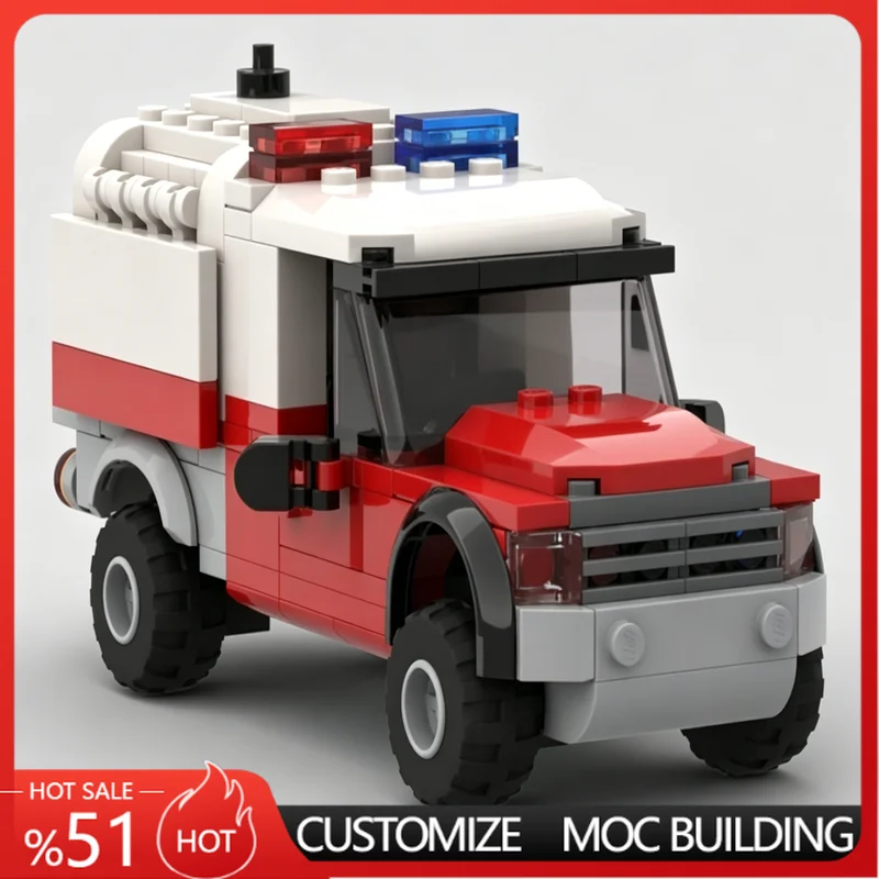 272PCS MOC Fire Service Duty Commander Car Model DIY Educational Building Blocks Assembly Toy Birthday Christmas Gift For funs