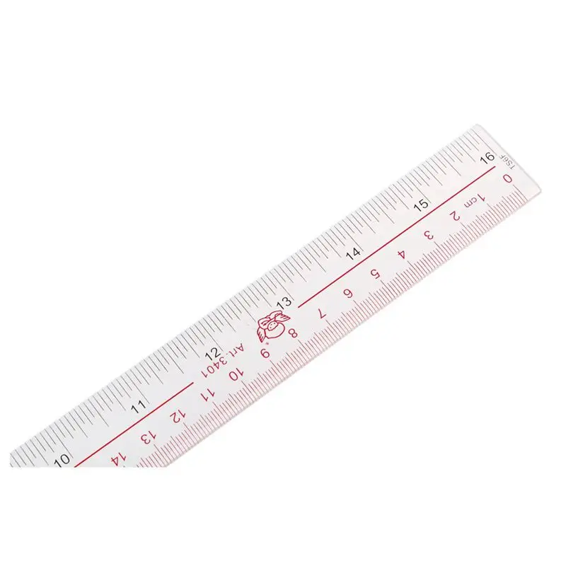 Efficient 2X, 40Cm 16 Inches Length Measure Clear Plastic Straight Edge Ruler