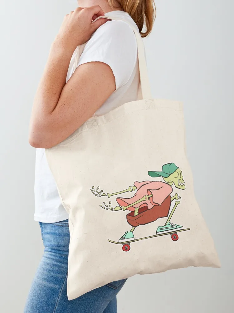 

Skateboarding skeleton Tote Bag bag luxury women Cloth bag Eco Handbags women