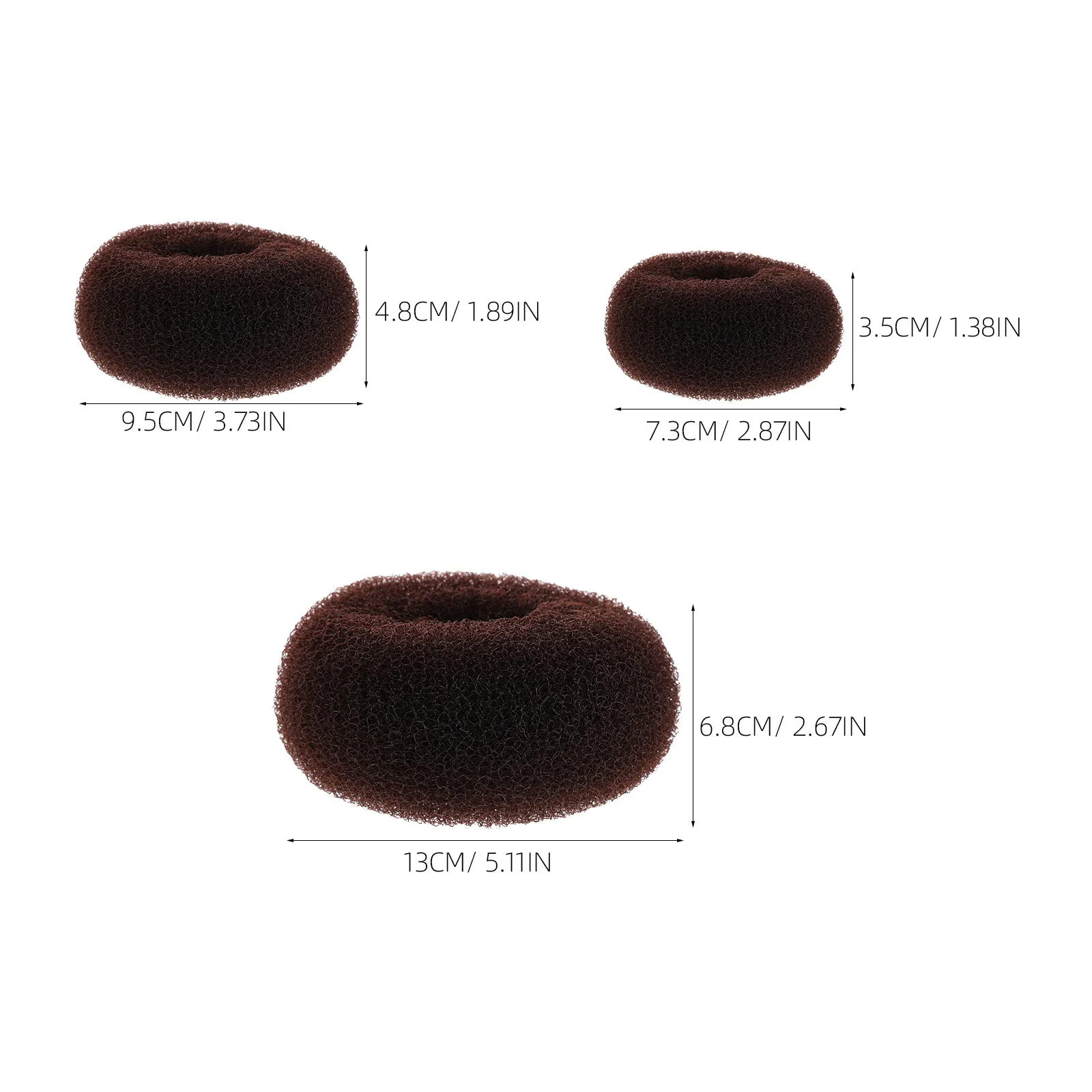 12Pcs Hair Donut Bun Shapers for Women Ballet Bun Maker Rings Medium Large Extra-Large Sizes Easy Updo Styling Hair