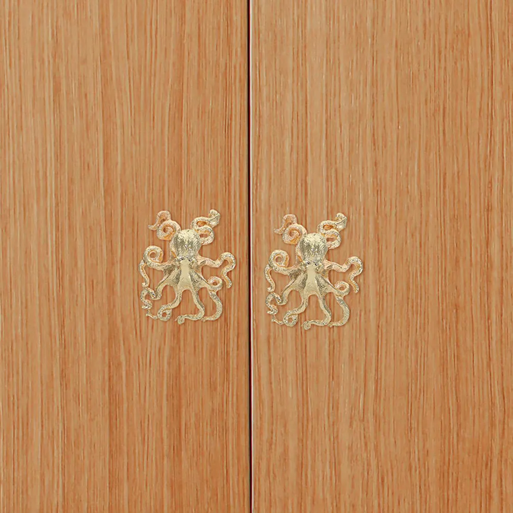 

2Pcs Zinc Alloy Octopus Drawer Handles Marine Theme Cabinet Knobs Nautical Wardrobe Pulls Coastal Beach House Furniture Hardware