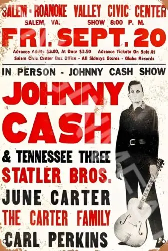 Johnny Cash Tennessee Three Funny Sign Weatherproof Aluminum 8