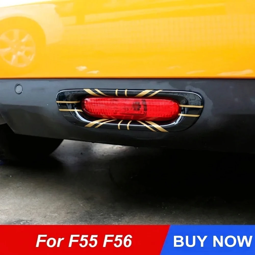 Car Styling Rear Tail Fog Light Lamp Frame Trim Covers Shell Sticker For Mini Cooper JCW S One F55 F56 Hatchback Car Accessories