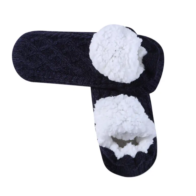 Thermal Slipper Socks for Men Women Winter Warm Short Thickened Non Slip Grip Home Sleeping Soft Floor Socks view 5