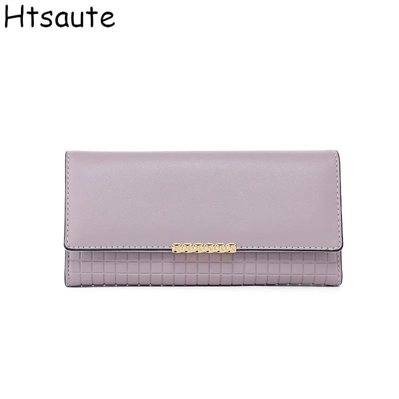 

Luxury Designer Women's Wallet PU Leather Long Purse for Women Card Holder Handbag with Zip Pocket Simple Clutch Bag