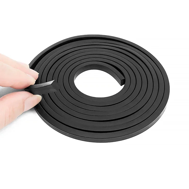 2M/5M Solid Black Nitrile Rubber Strip 4x6mm Square Insulation NBR Sealing Strip Heat Resist Oil Resistant