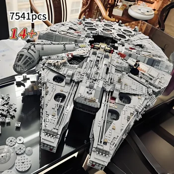 2026 7541 elementów Gwiezdny Konflikt Interstellarny Plan Luksusowy Statek Kosmiczny z Epoki Milenijnej 75192 Klocki Konstrukcyjne Model DIY na Prezent Urodzinowy