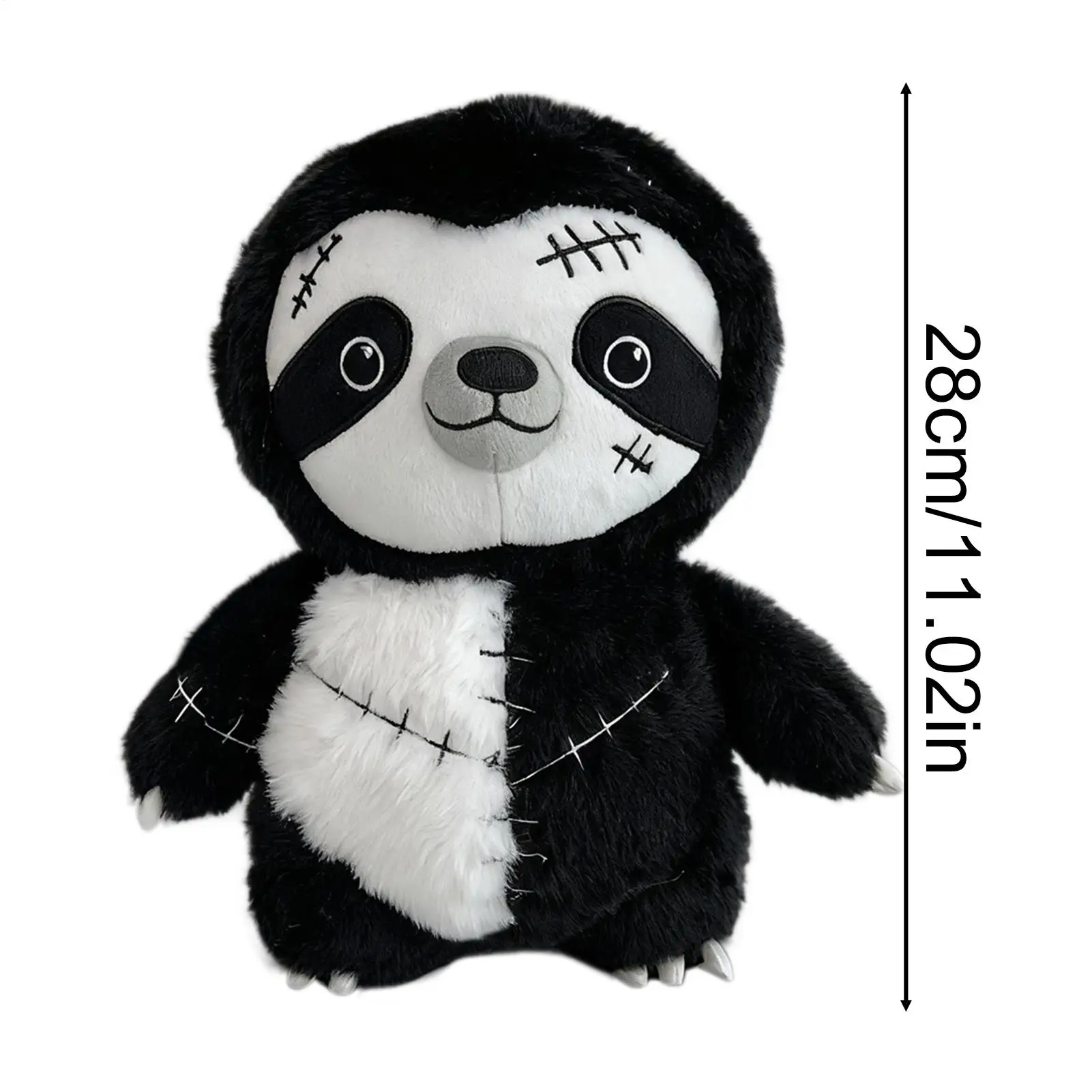 Gevulde luiaard 11 inch Halloween-pop pluche zachte dierenpop voor tieners volwassenen verzamelaars slaapkamer woonkamer studeerauto slaapbank
