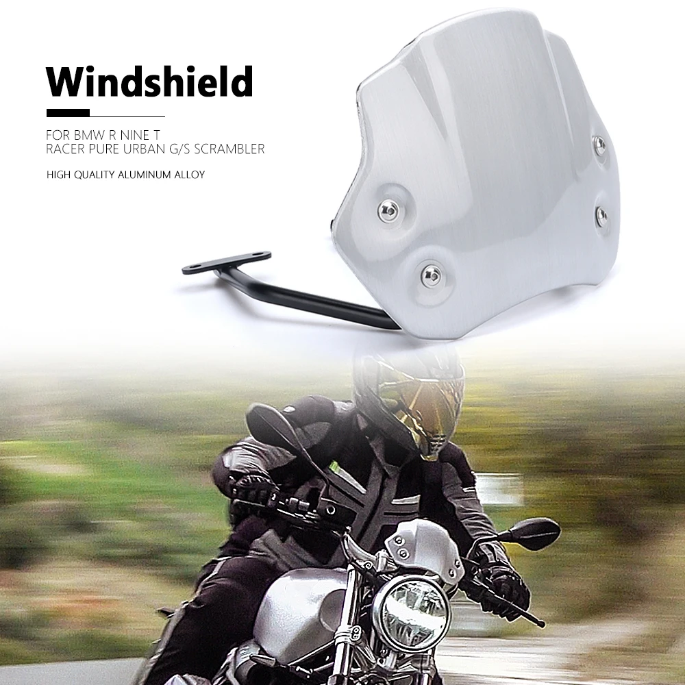 

Motorbike Front Windshield Windscreen Windproof Air Wind Screen Deflector For BMW R9T RNINET RnineT Scrambler Racer Pure Urban