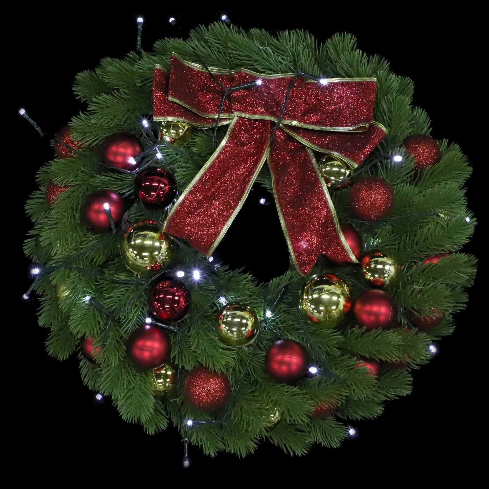 

Xmas Wreath LED Light Scene Pendant Creative Christmas Hanging Decor for Party Wreath Decor Artificial Garland