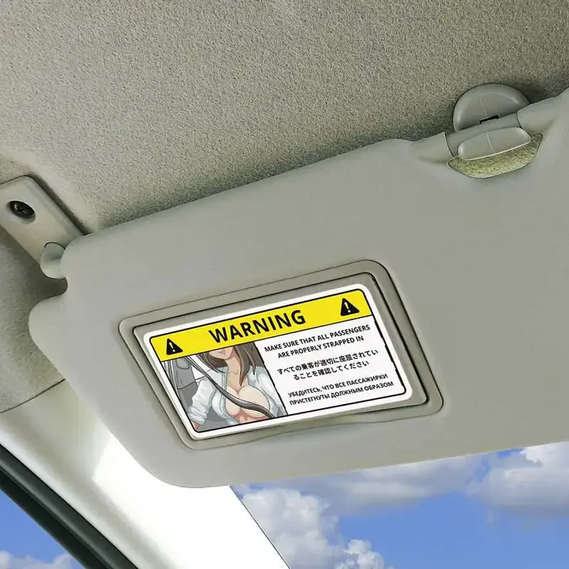 WARNING MAKE SURE ALL PASSENGERS ARE PROPERLY STRAPPED IN Waterproof Vinyl Sticker Decal For Car Window Body Decor